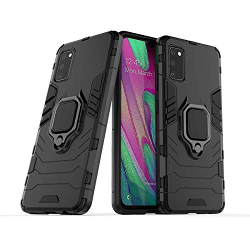MRSTER Samsung A41 Hülle 360 Grad Drehbar Ringhalter Cover TPU Handyhülle 2 In 1 Plastic Silicone Case Heavy Duty Schutz Hybrid Stoßfest Schutzhülle für Samsung Galaxy A41. HB Black MRSTER Samsung A41 Hülle 360 Grad Drehbar Ringhalter Cover TPU Handyhülle 2 In 1 Plastic Silicone Case Heavy Duty Schutz Hybrid Stoßfest Schutzhülle für Samsung Galaxy A41. HB Black von MRSTER