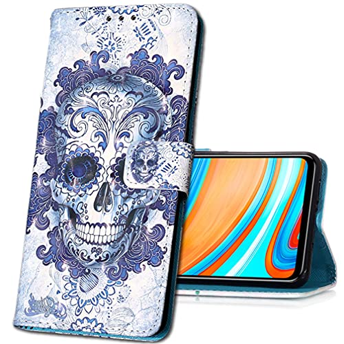 MRSTER Samsung Galaxy M11 Handytasche, Leder Schutzhülle Brieftasche Hülle Flip Case 3D Muster Cover Stylish PU Tasche Schutzhülle Handyhüllen für Samsung Galaxy M11 / A11. YB Blue Skull MRSTER Samsung Galaxy M11 Handytasche, Leder Schutzhülle Brieftasche Hülle Flip Case 3D Muster Cover Stylish PU Tasche Schutzhülle Handyhüllen für Samsung Galaxy M11 / A11. YB Blue Skull von MRSTER