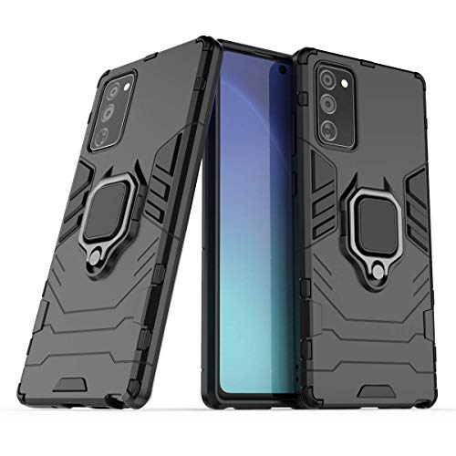 MRSTER Samsung Note 20 Hülle 360 Grad Drehbar Ringhalter Cover TPU Handyhülle 2 In 1 Plastic Silicone Case Heavy Duty Schutz Hybrid Stoßfest Schutzhülle für Samsung Galaxy Note 20. HB Black MRSTER Samsung Note 20 Hülle 360 Grad Drehbar Ringhalter Cover TPU Handyhülle 2 In 1 Plastic Silicone Case Heavy Duty Schutz Hybrid Stoßfest Schutzhülle für Samsung Galaxy Note 20. HB Black von MRSTER