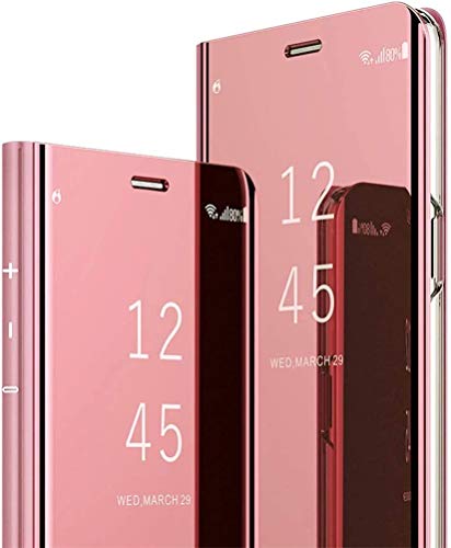 MRSTER Schutzhülle für Samsung Galaxy S21 Plus 5G, Spiegel-Schutzhülle, Flip-Case, Spiegel Smart View Standing 360 ° Schutz, Schutzhülle für Samsung Galaxy S21 Plus 5G, Flip Mirror: Roségold von MRSTER