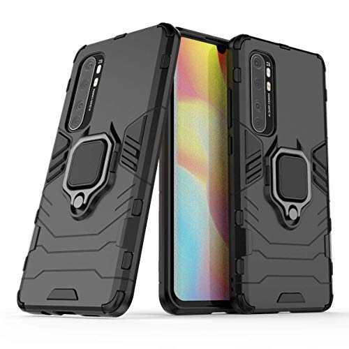 MRSTER Xiaomi Mi Note 10 Lite Hülle 360 Grad Drehbar Ringhalter Cover TPU Handyhülle 2 In 1 Plastic Silicone Case Heavy Duty Schutz Hybrid Stoßfest Schutzhülle für Xiaomi Mi Note 10 Lite. HB Black MRSTER Xiaomi Mi Note 10 Lite Hülle 360 Grad Drehbar Ringhalter Cover TPU Handyhülle 2 In 1 Plastic Silicone Case Heavy Duty Schutz Hybrid Stoßfest Schutzhülle für Xiaomi Mi Note 10 Lite. HB Black von MRSTER