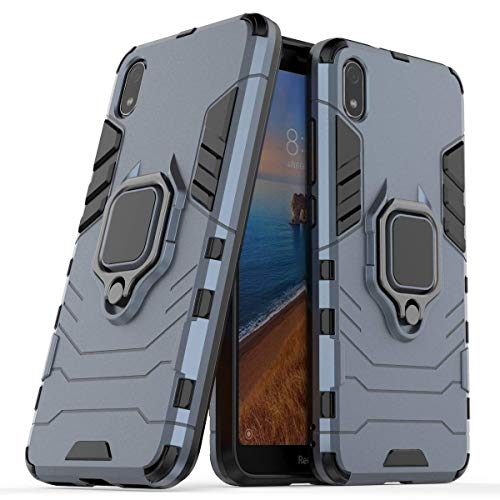 MRSTER Xiaomi Redmi 7A Hülle 360 Grad Drehbar Ringhalter Cover TPU Handyhülle 2 In 1 Plastic Silicone Case Heavy Duty Schutz Hybrid Stoßfest Schutzhülle für Xiaomi Redmi 7A. HB Blue MRSTER Xiaomi Redmi 7A Hülle 360 Grad Drehbar Ringhalter Cover TPU Handyhülle 2 In 1 Plastic Silicone Case Heavy Duty Schutz Hybrid Stoßfest Schutzhülle für Xiaomi Redmi 7A. HB Blue von MRSTER