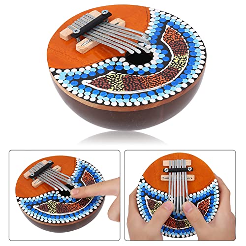 7 Key Stimmbare Kokosnussschale Mbira Tragbarer Finger Daumen Klavier Musikinstrument Hochwertiges Naturholz Getreide Feste Dauerhafte Leicht zu Verwendende Kompakte Leichte von MRSTORY