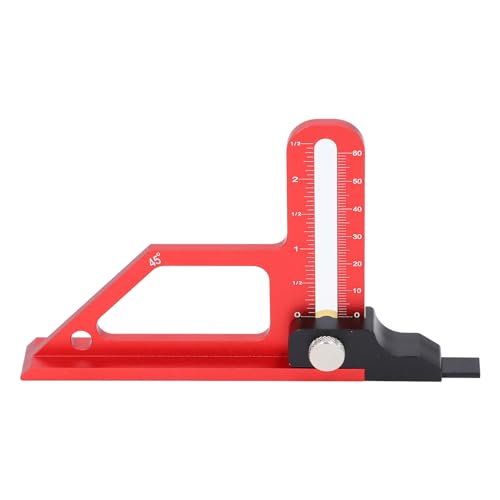 Tabelle Sägehöhe Aluminiumlegierung Metrische Zoll -Zoll Skalen 0 60 Mm Tiefe 45 -Grad -Winkelmesswerkzeug für Holzbearbeitung Tabelle Sägehöhe Aluminiumlegierung Metrische Zoll -Zoll Skalen 0 60 Mm Tiefe 45 -Grad -Winkelmesswerkzeug für Holzbearbeitung von MRSTORY