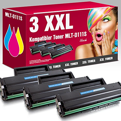 3 Kompatible Toner MLT-D111S für Samsung Xpress M2000 M2020 M2020W M2021 M2021W M2022 von MS Point