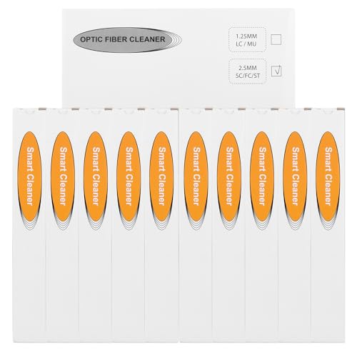 MSDADA 10 x Glasfaser-Reinigungsstift Werkzeuge Reinigungsstift für LC/MU Stecker Faserreiniger Stift – 800+ Endface & Optische Stecker(Lila) von MSDADA