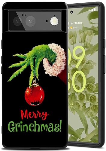 Kompatibel mit Google Pixel 6 Hülle, Frohe Weihnachten Ästhetisches Muster Design, Ganzkörperschutz Stoßfeste Abdeckung Hülle für Google Pixel 6 5G 6,4 Zoll von MSEAANBK