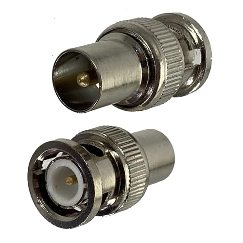MSEURO 1 stücke Stecker Adapter BNC auf IEC PAL DVB-T Stecker Weibliche Jack RF Koaxial Konverter Draht Terminal Neue Messing Lucky(BNC M to IEC M) von MSEURO