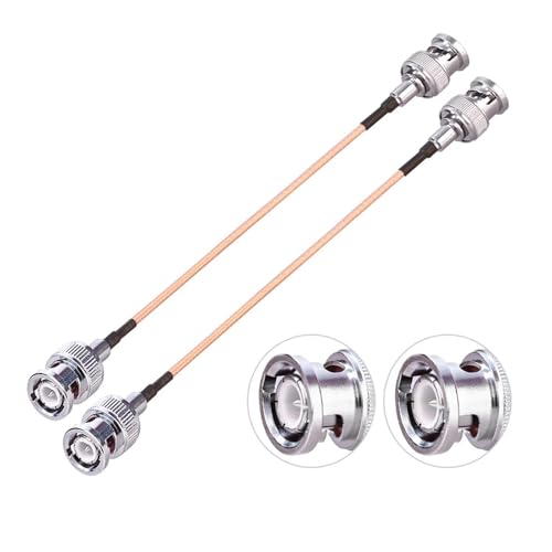 MSEURO 2 STÜCKE BNC Koaxialkabel RG316 BNC Stecker auf BNC Stecker Koax Antennenverlängerungskabel 6 zoll (15 cm) BNC 50 Ohm Lucky von MSEURO