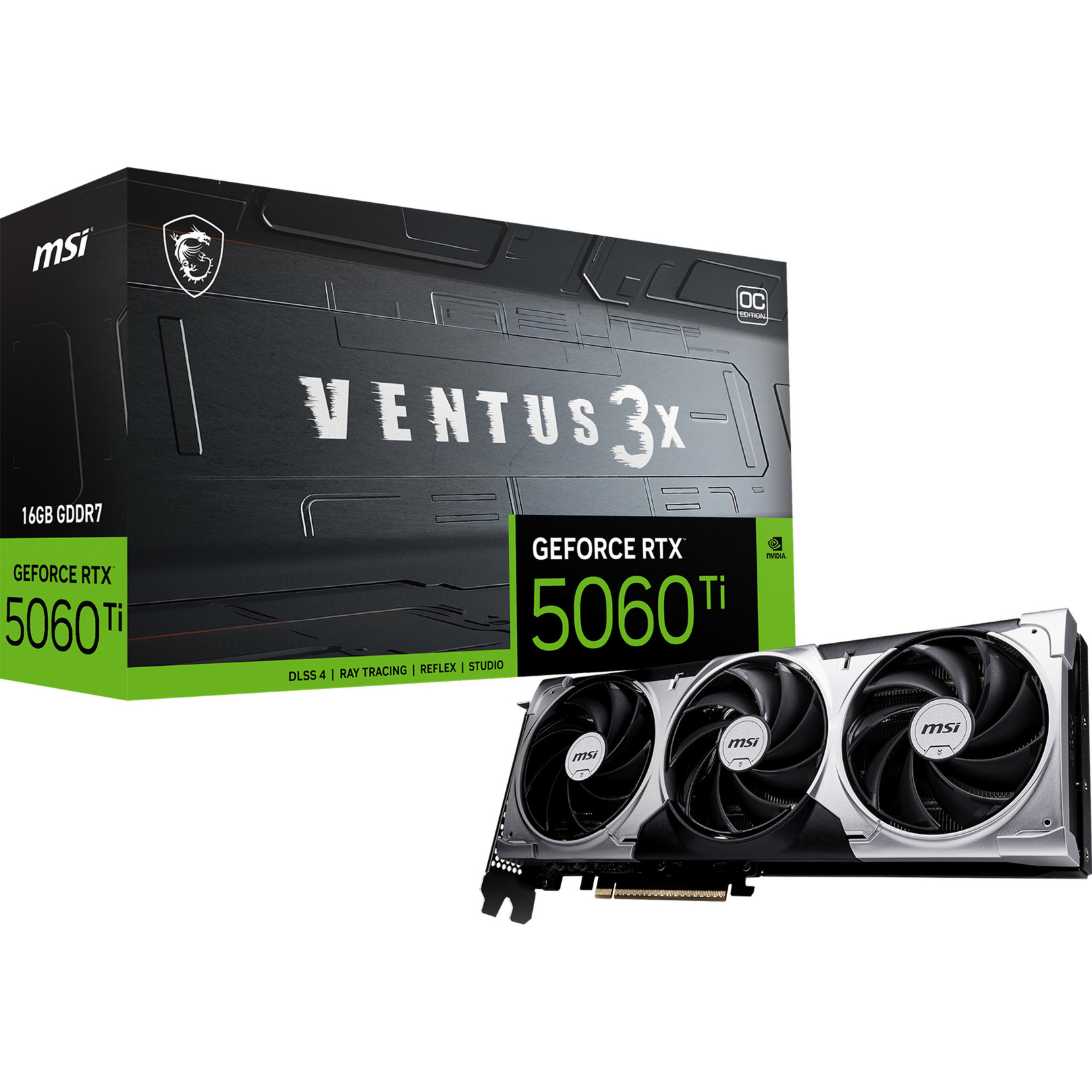 GeForce RTX 5060 Ti VENTUS 3X OC 16G, Grafikkarte GeForce RTX 5060 Ti VENTUS 3X OC 16G, Grafikkarte von MSI