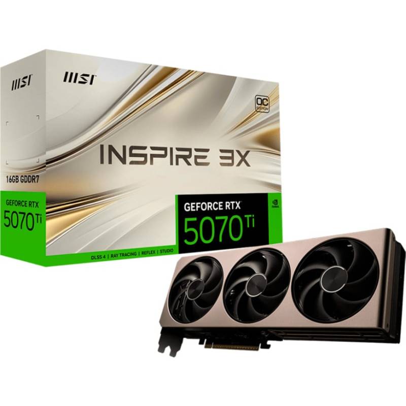 GeForce RTX 5070 Ti 16G INSPIRE 3X OC, Grafikkarte von MSI