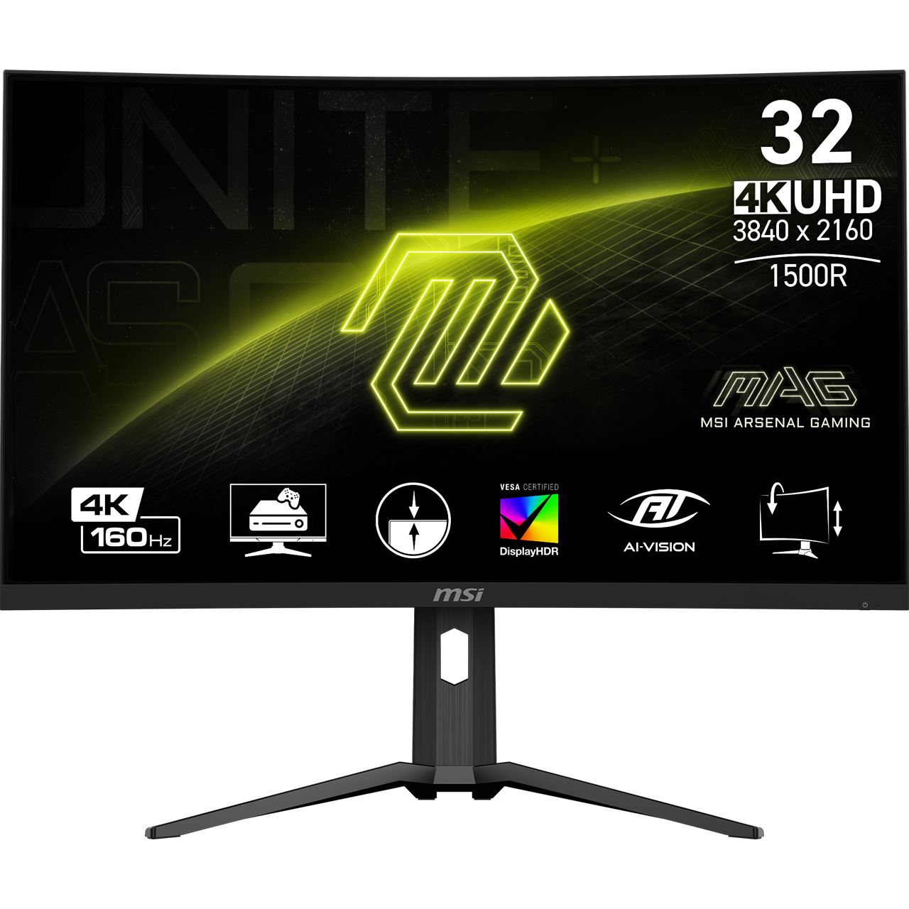 MSI 32(81.3cm)TFT MSI OPTIX G321CUPDE GAMING - Flachbildschirm (TFT/LCD) - 32 [Energieklasse G] (9S6-3DC54A-015) von MSI
