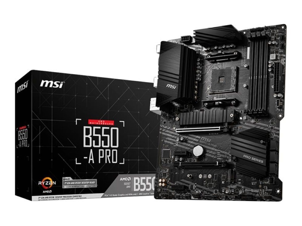 MSI 7C56-002R B550-A PRO Motherboard AMD B550 Socket AM4 ATX Mainboard von MSI