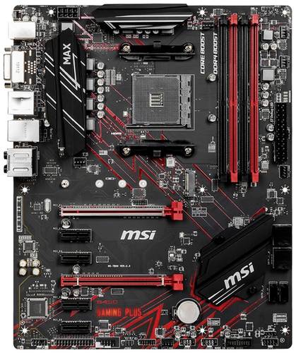 MSI B450 Gaming Plus MAX Mainboard Sockel (PC) AMD AM4 Formfaktor (Details) ATX Mainboard-Chipsatz A von MSI