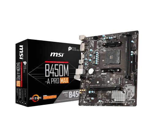 MSI B450M-A PRO MAX AMD AM4 DDR4 m.2 USB 3.2 Gen 2 HDMI M-ATX Motherboard von MSI