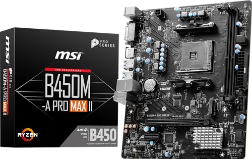 MSI B450M-A PRO MAX II Gaming Desktop Motherboard - AMD B450 Chipsatz - Sockel AM4 - Micro ATX von MSI