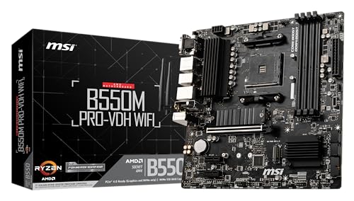 MSI B550M PRO-VDH WiFi AMD AM4 DDR4 M.2 USB 3.2 Gen 1 WLAN HDMI M-ATX Gaming Motherboard MSI B550M PRO-VDH WiFi AMD AM4 DDR4 M.2 USB 3.2 Gen 1 WLAN HDMI M-ATX Gaming Motherboard von MSI