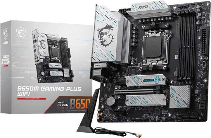 MSI B650M GAMING PLUS WIFI Motherboard AMD B650 Sockel AM5 micro ATX (7E24-001R) von MSI