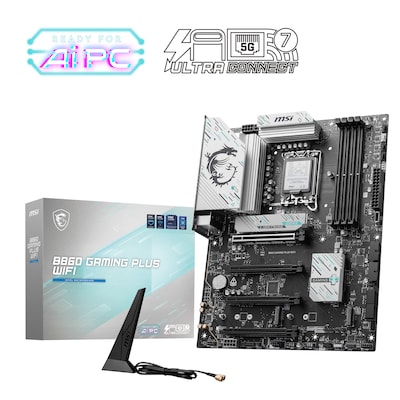 MSI B860 GAMING PLUS WIFI Mainboard 1851 M.2/WIFI7/BT/HDMI/DP/TB4/USB-C MSI B860 GAMING PLUS WIFI Mainboard 1851 M.2/WIFI7/BT/HDMI/DP/TB4/USB-C von MSI