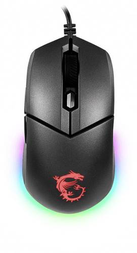 MSI Clutch GM11 Ergonomische Gaming-Maus USB Optisch Schwarz 6 Tasten 400 dpi, 800 dpi, 1600 dpi, 32 von MSI