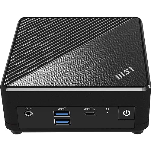 MSI Cubi N ADL S-080DE Mini-PC, Intel N200 Prozessor, 4GB DDR4, 128GB M.2 SSD, USB 3.2 Gen 2 Type C (DP Alternate), HDMI 2.1, DP 1.4, Bluetooth 5, Lüfterlos, Dual LAN, Windows 11 Pro, VESA von MSI