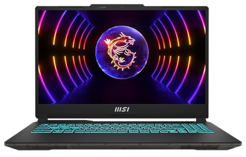 MSI Cyborg 15 Gaming Laptop, 15,6" Full HD 144Hz, Intel Core i7-13620H, NVIDIA GeForce RTX 4060, 16GB DDR5, 512GB SSD, Windows 11 Home, QWERTZ Tastatur, A13VF-862, Schwarz/transparent von MSI