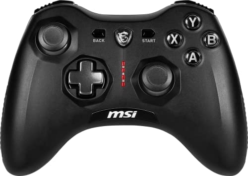 MSI FORCE GC20 V2 Kabelgebundener PC-Gamepad Controller - austauschbare D-Pad-Abdeckungen, zwei Vibrationsmotoren, USB 2.0 - schwarz, kabelgebunden von MSI