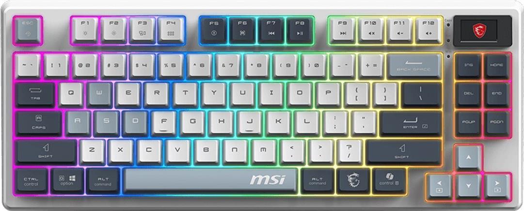 MSI Forge GK600 TKL W Sky DE GAMING Keyboard Black retail (S11-43DEP01-HH9) von MSI
