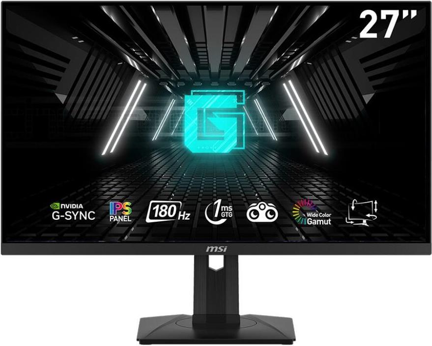 MSI G274PFDE - LED-Monitor - Gaming - 68.6 cm (27) - 1920 x 1080 Full HD (1080p) @ 180 Hz - Fast IPS - 250 cd/m² - 1000:1 - 1 ms - 2xHDMI, DisplayPort - Headset [Energieklasse F](9S6-3CC29H-090) von MSI