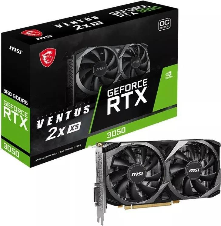 MSI GEFORCE RTX 3050 VENTUS 2X XS 8G OC Grafikkarte NVIDIA 8 GB GDDR6 (V809-4266R) von MSI