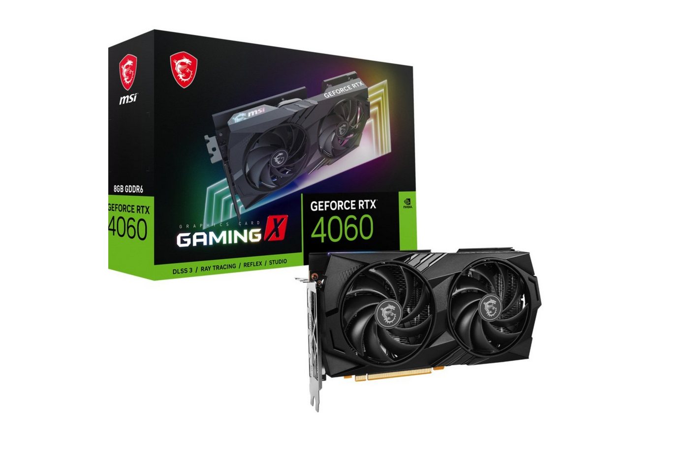 MSI GEFORCE RTX 4060 GAMING X 8G Grafikkarte von MSI