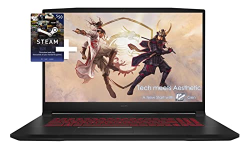 MSI GF76 Katana 12UE-055 Intel Core i7-12700H Notebook (17,3") 43,9cm FHD 144Hz, 16GB RAM, 512GB SSD, RTX 3060, FreeDOS, Schwarz von MSI