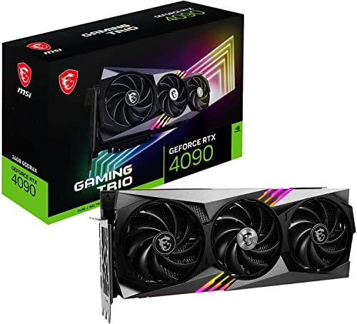 MSI Gaming GeForce RTX 4090 Grafikkarte Ti 24 GB GDRR6X 3-Bit HDMI/DP Nvlink Tri-Frozr 3 Ada Lovelace Architecture von MSI