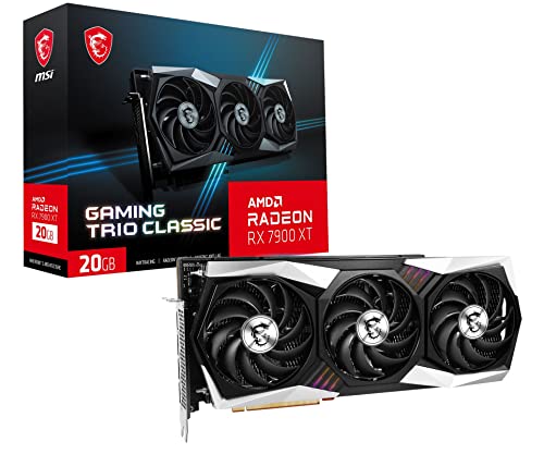 MSI Gaming Radeon RX 7900 XT Gaming Trio Classic 20G 320-Bit HDMI/DP Torx Fan 4 AMD RDNA 3 Grafikkarte (RX 7900 XT Gaming Trio Classic 20G) von MSI