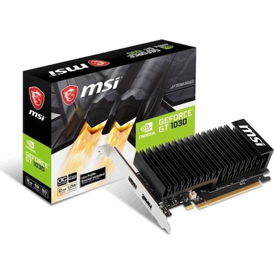 MSI GeForce GT 1030 2GHD4 LP OC 2GB GDDR4 Grafikkarte DP/HDMI passiv Low Profile von MSI
