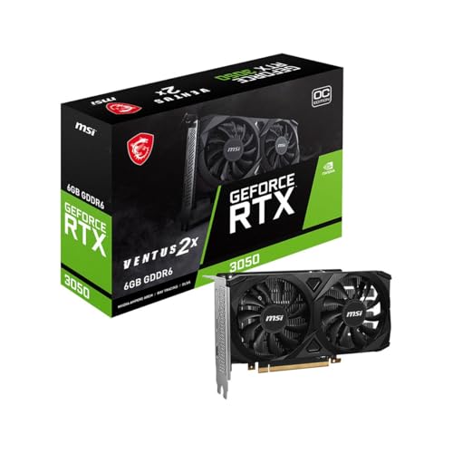 MSI GeForce RTX 3050 Ventus 2X 6G OC - 6GB GDDR6 Speicher, 96-bit, 14 Gbps MSI GeForce RTX 3050 Ventus 2X 6G OC - 6GB GDDR6 Speicher, 96-bit, 14 Gbps von MSI