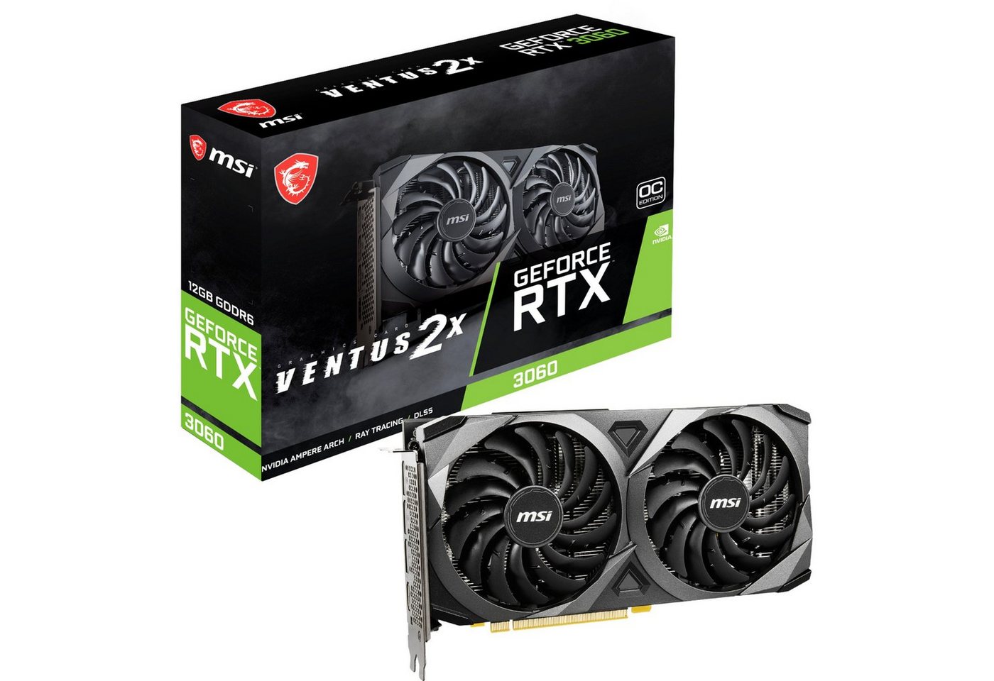 MSI GeForce RTX 3060 VENTUS 2X 12G OC Grafikkarte (12 GB) von MSI