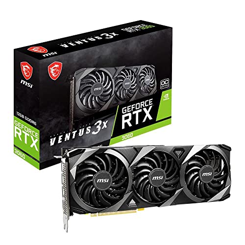 MSI GeForce RTX 3060 VENTUS 3X 12G OC, Gaming Grafikkarte - RTX 3060 von MSI