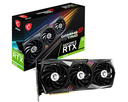 MSI GeForce RTX 3070 GAMING Z TRIO 8G LHR Grafikkarte - NVIDIA RTX 3070 LHR, GPU 1845 MHz, 8 GB GDDR6 Speicher von MSI