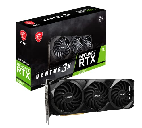 MSI GeForce RTX 3070 Ti VENTUS 3X 8G OC Gaming Grafikkarte - NVIDIA RTX 3070 Ti, GPU 1800 MHz, 8 GB GDDR6X Speicher von MSI