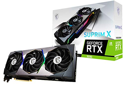 MSI GeForce RTX 3090 SUPRIM X 24G Gaming Grafikkarte - RTX 3090, 24GB GDDR6X, PCI Express Gen 4, DisplayPort v1.4a, HDMI 2.1, 4K Auflösung, Ray Tracing von MSI