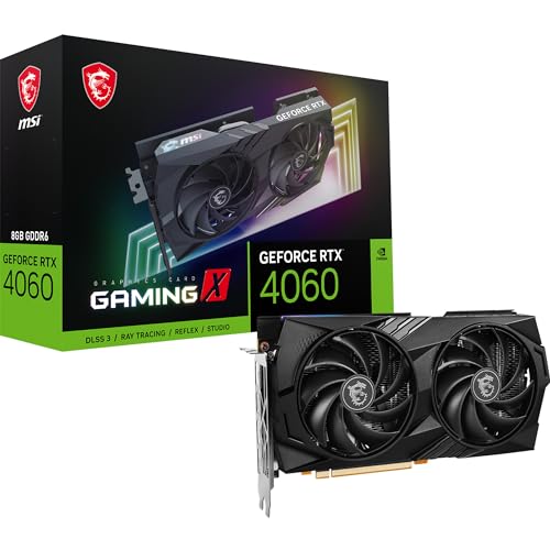 MSI GeForce RTX 4060 Gaming X 8G Grafikkarte - NVIDIA RTX 4060, 8 GB GDDR6 Speicher, 17 Gbps, PCIe 4.0, Twin Frozr 9, RGB, DLSS3 von MSI