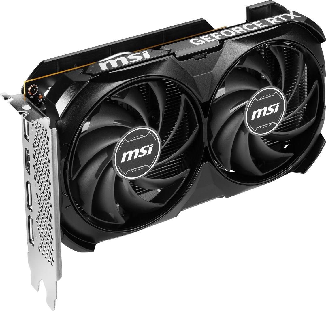 MSI GeForce RTX 4060 VENTUS 2X BLACK 8G OC - Grafikkarten - GeForce RTX 4060 - 8GB GDDR6 - PCIe 4,0 x8 - HDMI, 3 x DisplayPort - Box (V516-004R) von MSI