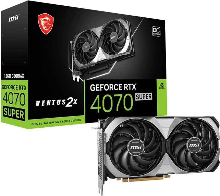 MSI GeForce RTX 4070 SUPER 12G VENTUS 2X OC (V513-641R) von MSI