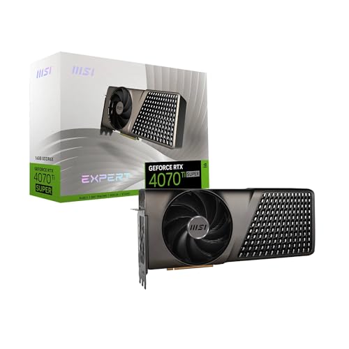 MSI GeForce RTX 4070 Ti Super 16G Expert Grafikkarte - NVIDIA GeForce RTX 4070 Ti Super GPU, 16 GB GDDR6X 256-Bit-Speicher, 21 Gbit/s, PCI Express 4 Schnittstelle, bis zu 2670 MHz, Flow FROZR Thermal von MSI