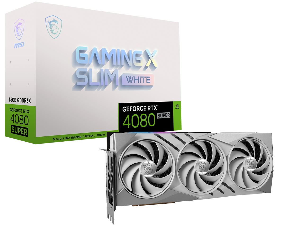 MSI GeForce RTX 4080 Super 16G GAMING X SLIM WHITE - 16GB GDDR6X, 1x HDMI, 3x DP von MSI