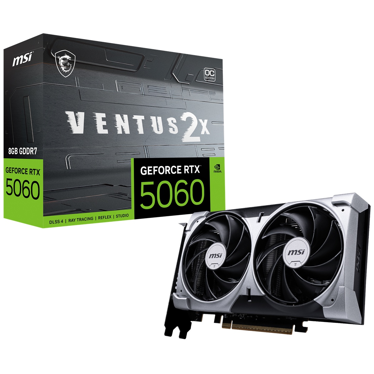 MSI GeForce RTX 5060 8G VENTUS 2X OC - 8GB GDDR7, HDMI, 3x DP von MSI