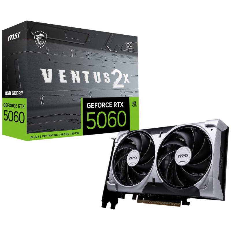 MSI GeForce RTX 5060 8G VENTUS 2X OC - 8GB GDDR7, HDMI, 3x DP von MSI