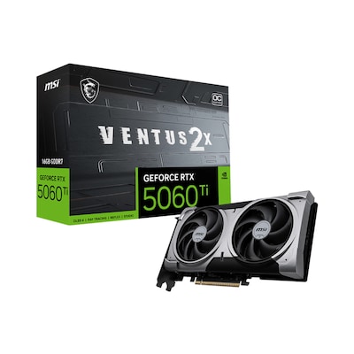 MSI GeForce RTX 5060 Ti 16G GAMING VENTUS 2X OC PLUS 16GB GDDR7 Grafikkarte HDMI/DP MSI GeForce RTX 5060 Ti 16G GAMING VENTUS 2X OC PLUS 16GB GDDR7 Grafikkarte HDMI/DP von MSI