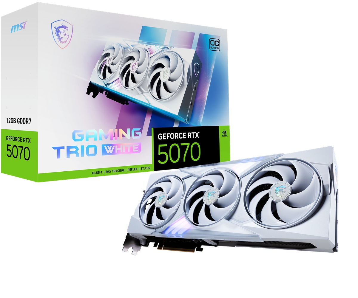 MSI GeForce RTX 5070 12G GAMING TRIO OC WHITE - 12GB GDDR7, HDMI, 3x DP MSI GeForce RTX 5070 12G GAMING TRIO OC WHITE - 12GB GDDR7, HDMI, 3x DP von MSI